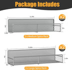 DTUQYX Magnetic Spice Rack for Refrigerator, 4 Pack 100% Metal Strong Magnet - Image 2