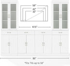 Crosley Furniture Stanton 3-Piece Sideboard Buffet Cabinet and Glass Door - Image 9