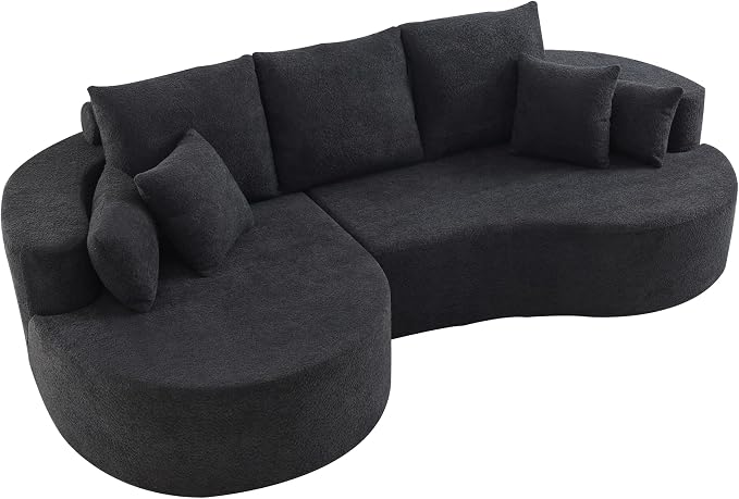 106'' Sectional Curved Sofa Sponge Couch - Image 6