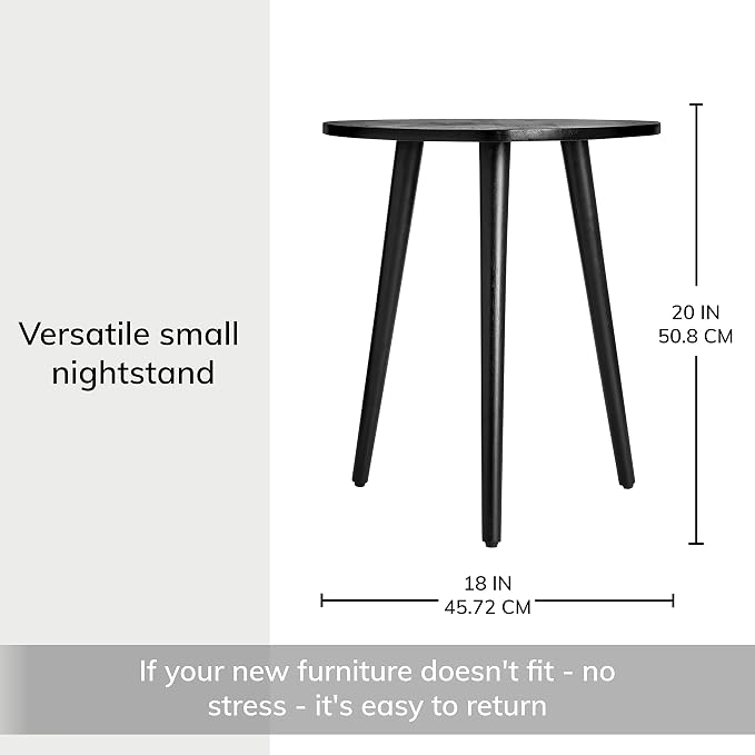 MH London Tri Pin Side Table I Handmade Natural Mango Wood, Naturally Moisture - Image 3
