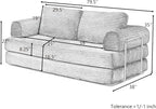 HANXIN 80 Inch Convertible Sleeper Sofa Bed, High Back Plush Corduroy Folding - Image 2