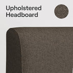 Nectar Bamboo Platform Bed Frame & Upholstered Headboard - Image 7