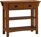 Leick Home Mission Impeccable Bookshelf, Solid Wood, 2 Drawers, 2 Shelves by LeickFurniture