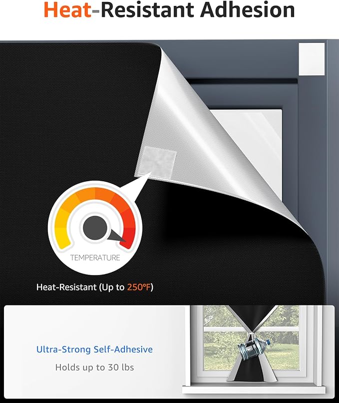 Blackout Curtains for Bedroom Portable 75"x60" Blackout Shades | No Drill - Image 3