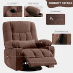 Swivel Rocker Recliner Chair - Image 9
