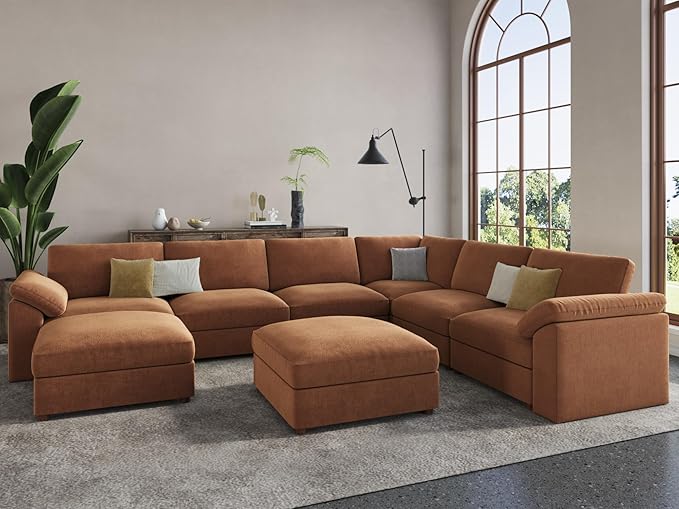EASE MOOSE Oversized Sectional Modular Sofa, Chenille Large u Shape Sectional - Image 3