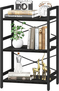 Yoobure Bookshelf Small Book Shelf, Solid Industrial 3 Tier Shelf Bookcase by Yoobure