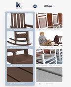 KINGYES Oversized Outdoor Rocking Chair, All-Weather Patio Rocking Chairs - Image 8
