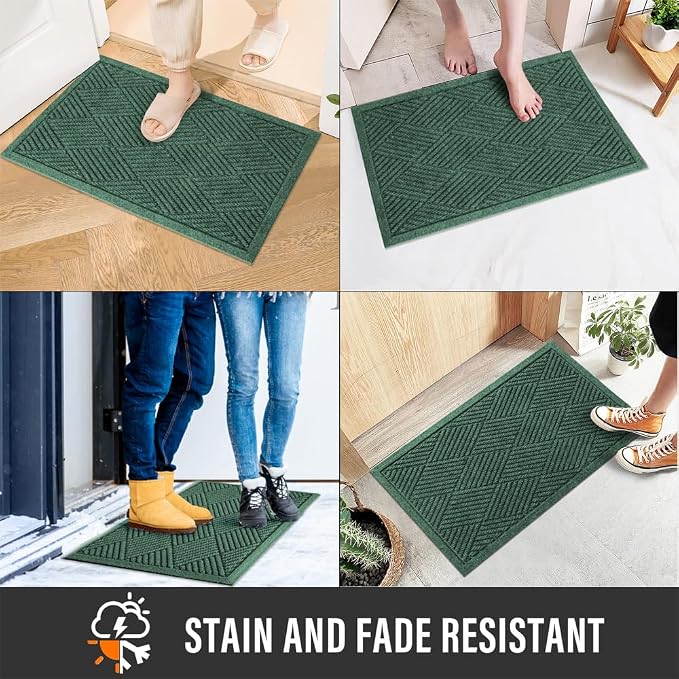 Sturdy Front Door Mat, Absorbent Muddy Dirt Resist Welcome Door Mats Outdoor - Image 5