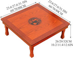 Folding Square Table, Korean Solid Wood Coffee Table/Dining Table/Study - Image 2