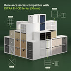 Furinno Cubicle Book Shelf, 3-Cube Bookshelf, Extra Thick Frame Horizontally & - Image 4