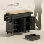 HOMCOM Kitchen Island Cart - Image 7