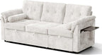 Convertible Sleeper Sofa Bed, 63 Inch Chenille Pull Out Couch - Image 12