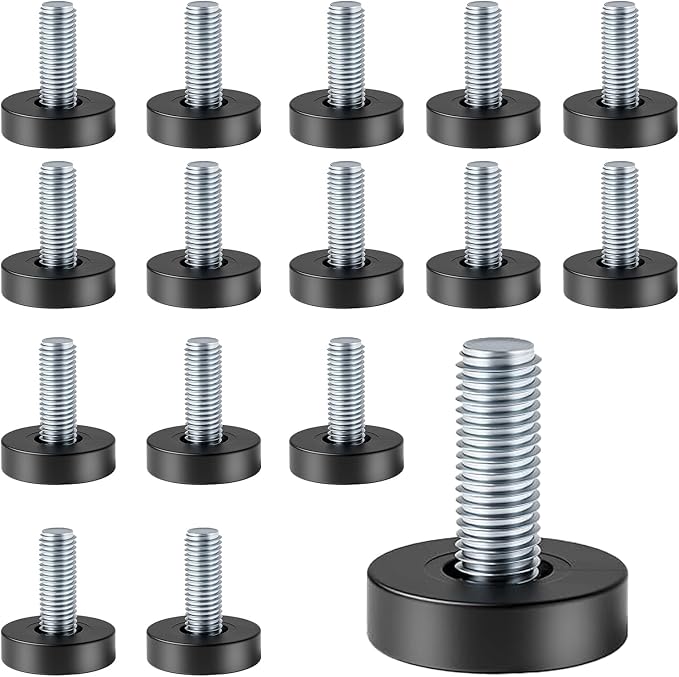 1/4" Thread Leveling Feet, Adjustable Furniture Feet Threaded Screw in by Celuisiva