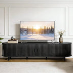 80" Mid Century Modern TV Stand, Wood TV Consoles - Image 3