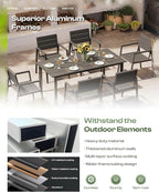Outdoor Dining Set for 4, Patio Table and Chairs Set - Image 4