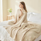 EMME Muslin Blankets for Adults Throw Blanket for Couch Breathable Gauze Soft - Image 5
