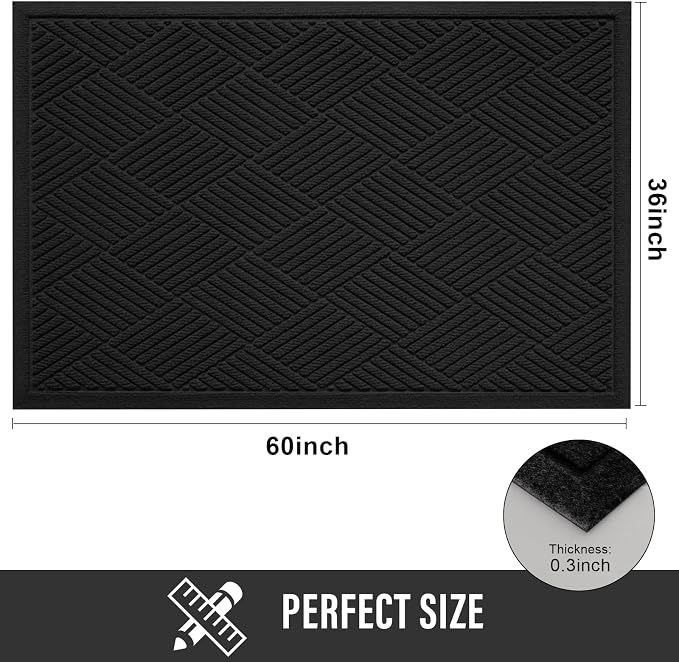 Sturdy Front Door Mat, Absorbent Muddy Dirt Resist Welcome Door Mats Outdoor - Image 2