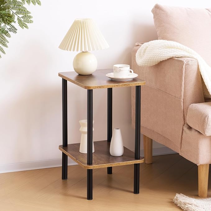 Apicizon 2 Tier End Table Set of 2, Small Side Table - Image 2
