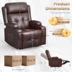 Home Theater Seating Power Recliner Chair, Massage Reclining Sofa - Image 2