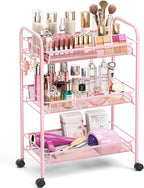 TOOLF 3 Tier Rolling Cart Pink by TOOLF
