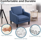 VINGLI Modern Accent Chairs Set of 2, Upholstered Sofa Chair Reading Chair - Image 3