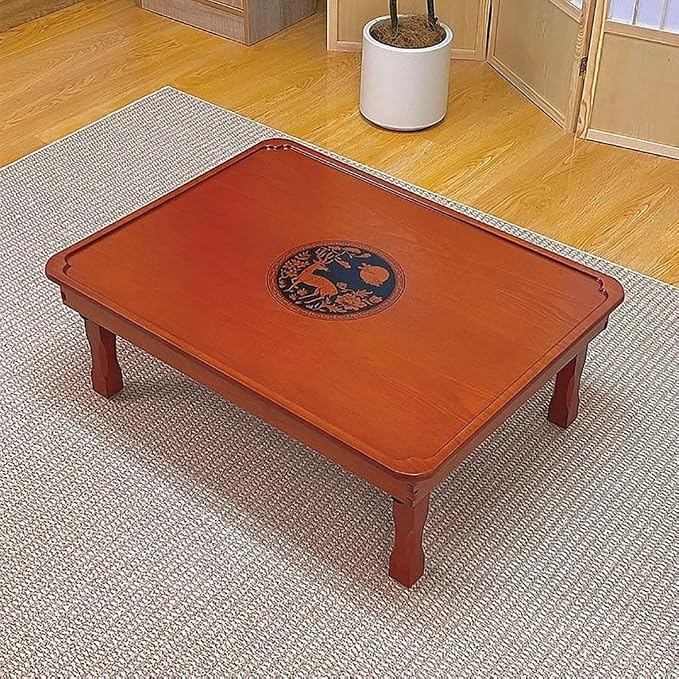 Folding Table, Korean Tatami Dining Table/Tea Room Table/Kang Table/Low Wooden by Unknown