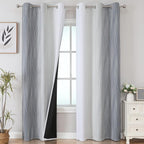 Grey and Greyish White Ombre Blackout Curtains by ESTELARTEXTILER