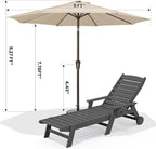 SERWALL Patio Chaise Lounge Chair Set of 2 - Image 3