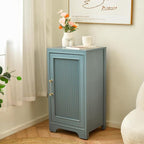 eHemco Azure Grey Ribbed End Table, Side Table - Image 2