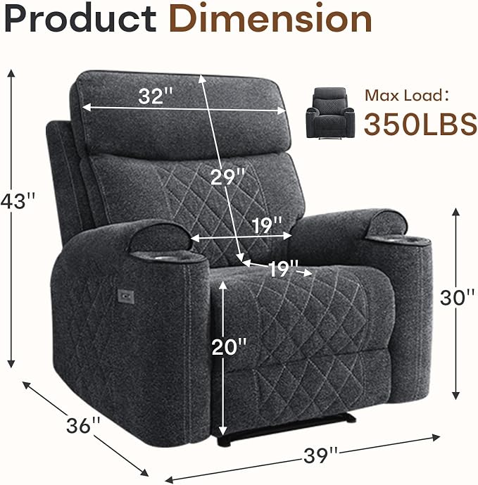 HAOMARKETS Power Recliner Chair - Image 2