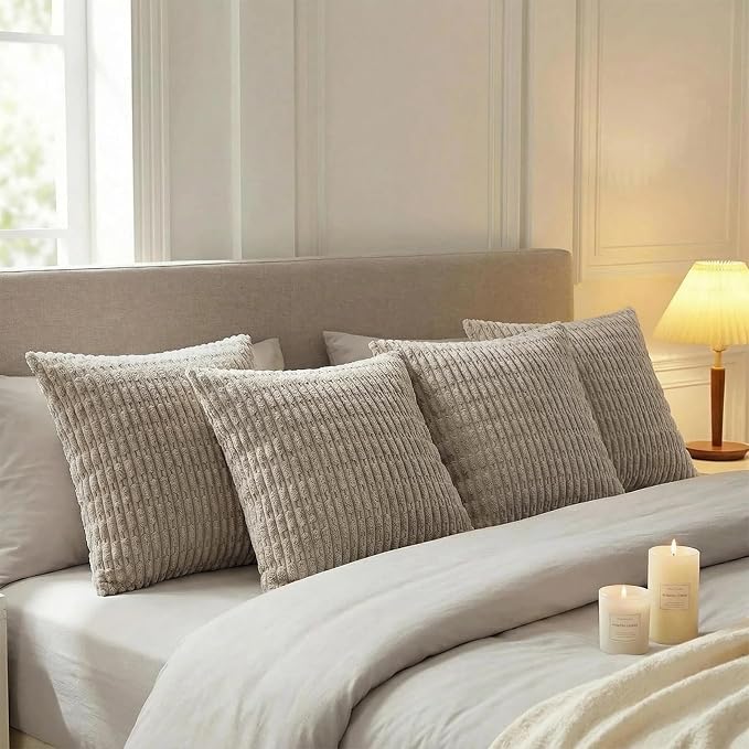 Fancy Homi 4 Packs Decorative Throw Pillow Covers - Image 5