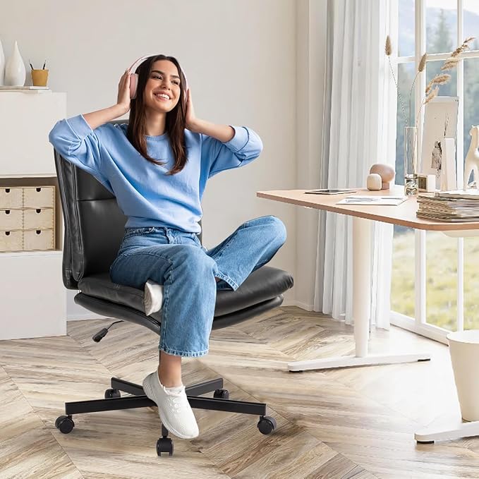 LUCKWIND Armless Office Desk Chair - Image 3