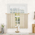 Linen Kitchen Curtains 30 Inch Length by LAMIT