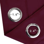 Burgundy Red Blackout Curtains 34 x 54 Inch Length/Set of 2 Curtain - Image 5