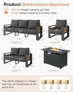 Aoxun Aluminum Patio Furniture Set - Image 7