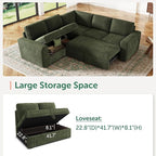 HONBAY Modular Sectional Sleeper Sofa - Image 3