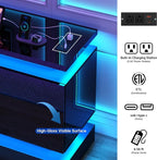 chartustriable 81IN LED TV Stands w/50 inch Fireplace Power Outlet - Image 5
