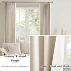 104 Inch Long Pleated Curtains 2 Panels, Memory Trained Pinch Pleat Drapes - Image 6