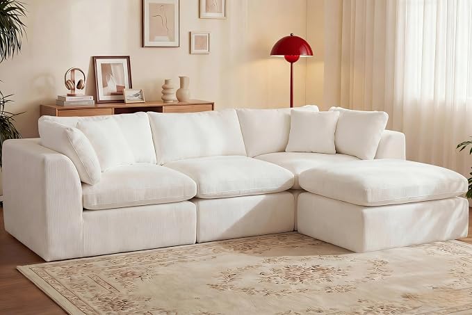 GRUSIGN 110'' Oversized Cloud Sectional Boneless Couch by GRUSIGN