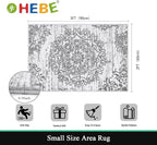HEBE Indoor Door Mat 2'x3', Washable Welcome Mat - Image 2