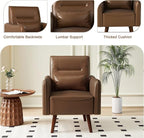 Bonzy Home Mid-Century Modern Faux Leather Accent Chair - Image 4