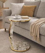 Luxury C Shaped Golden Effect Side Table - Image 8
