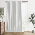 100% Blackout Extra Wide 100 Inch Linen Curtains 108 Inches Long by Guken