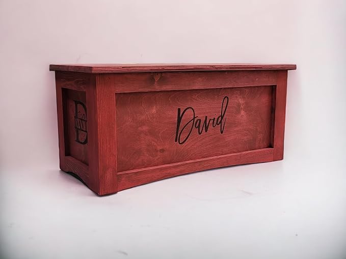 Personalized Engraved Wooden Toy Box - Image 3