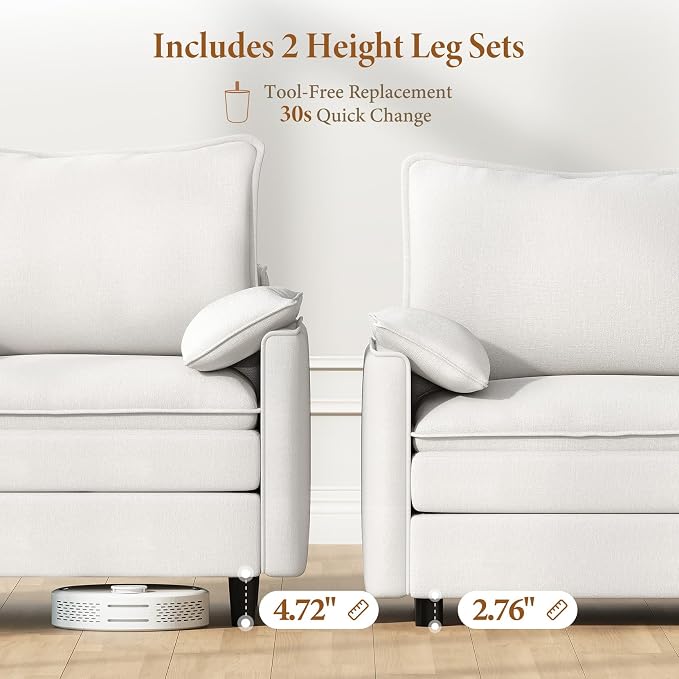 Vesgantti Large Modular Sectional Sofa, Big Comfy Cloud Couch - Image 3