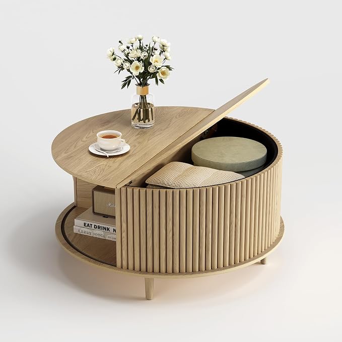 SULIVES Round Coffee Table - Image 7