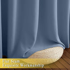 NICETOWN Blackout Stone Blue Curtain - Image 6