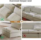 Cloud Modular Sectional Sofa Couch, 80.3" L Shaped Convertible Couches - Image 6