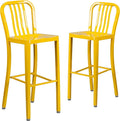 Flash Furniture Gael Commercial Grade 2 Pack 30" High Yellow Metal by FlashFurniture